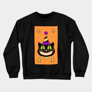 Black Cat Celebrate The Halloween Crewneck Sweatshirt